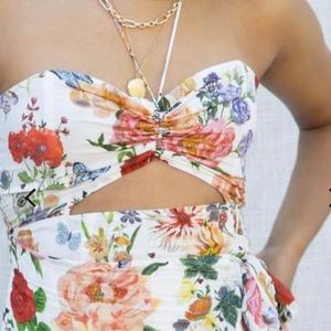 Lovely Hi-Lo Floral Maxi Dress